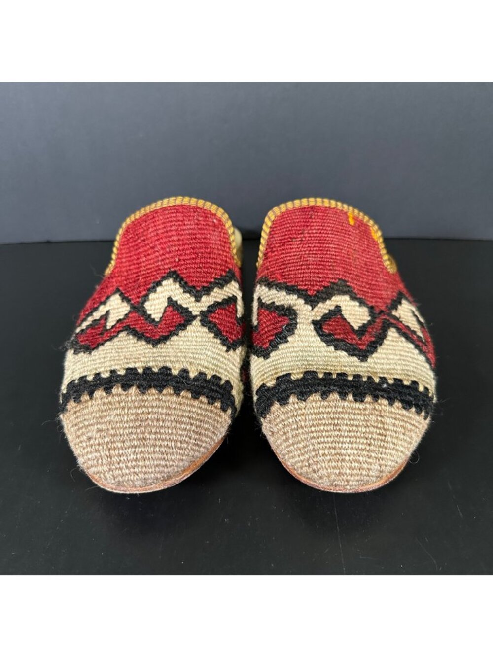 Vintage ARTEMIS Design Co Turkish KILIM MULES Handmade Slides EU Size 40 Unisex - Picture 6 of 16